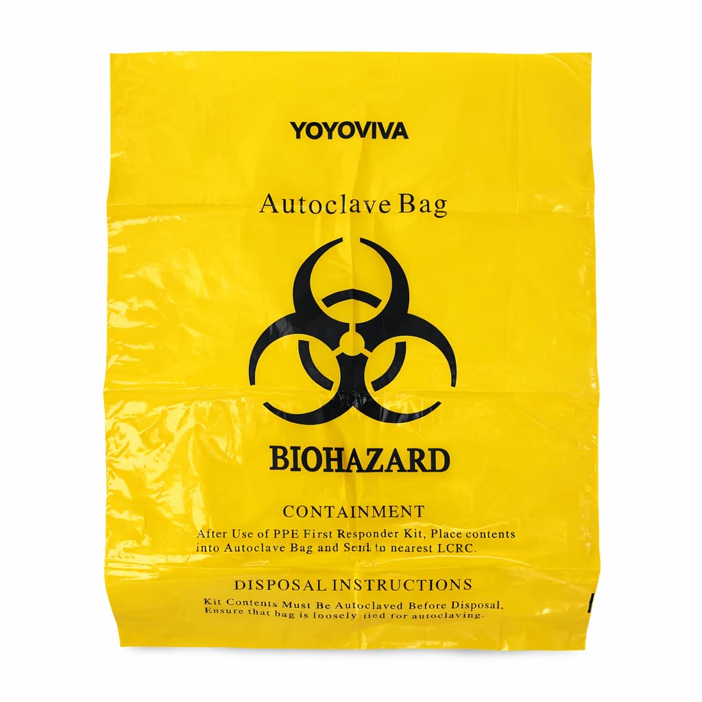 YOYOVIVA 2 PCS Biohazard Waste Disposal Bags