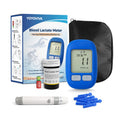 YOYOVIVA Lactate Meter for Athletes Small Sample Fast Result Portable Lactic Acid Tester for Sports Performance Training Includes 24 Test Strips Lancets Blue